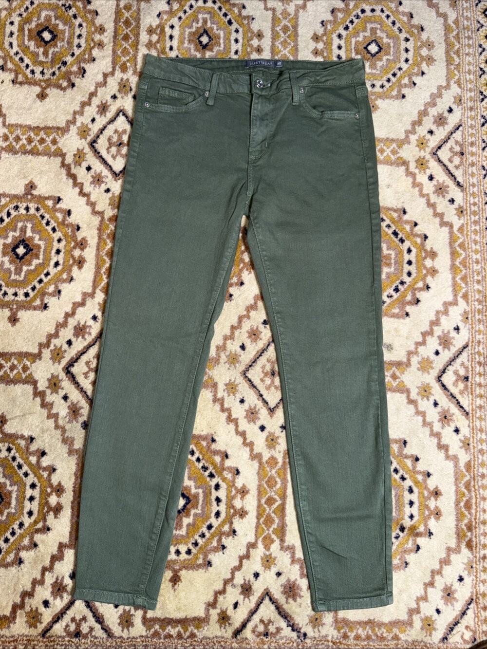 Just USA Women Skinny Jeans Size [30] Sage Mint Green Stretch Ankle Pant